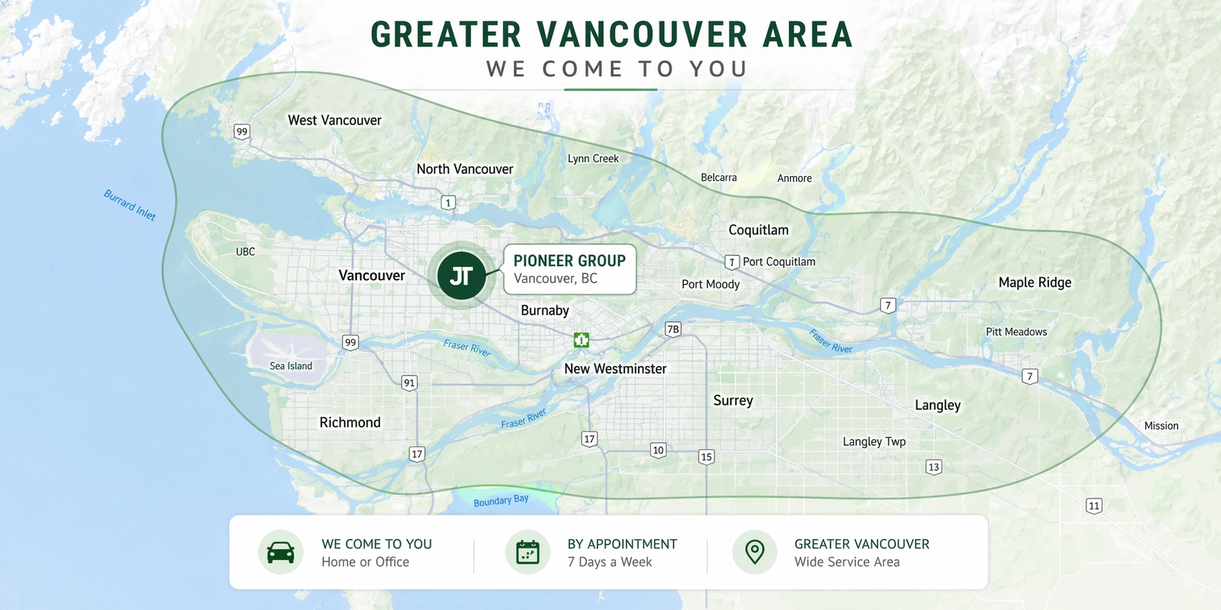 Jim T. Vancouver Auto service area — Greater Vancouver